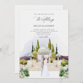 美学結婚の庭水の色 招待状 (正面/裏面)