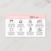 美学顔のアフターケア 名刺 (裏面)