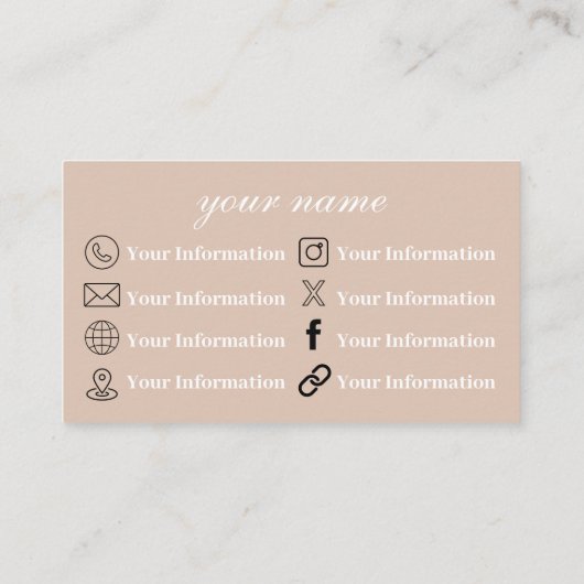 美学 | 中立 | フローラ | 名刺 (裏面)