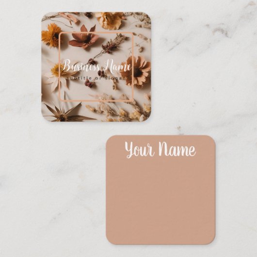 美学 | 保保 | 乾燥フローラ | 名刺 (正面/裏面)