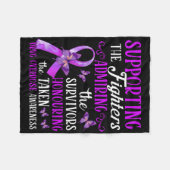 美容と支援薬の過剰摂取認識度2 フリースブランケット (正面(横))