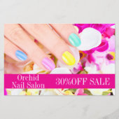 美容エステ SPA ネイルサロン 料金表 チラシ (正面)