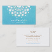 美容エレガントサークルターコイズブルー 名刺 (正面/裏面)