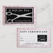 美容エレガント師の贈与証 割引カード (正面/裏面)