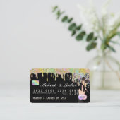 美容グリッタードリップホログラフィックMUAクレジット 名刺 (スタンド正面)