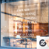 美容サロン スパ向けカスタマイズ サービス一覧 ベーシック ウィンドウサイン (カフェ窓)