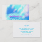 美容ターコイズブルー抽象芸術スパとサロン 名刺 (正面/裏面)
