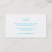 美容ターコイズブルー抽象芸術スパとサロン 名刺 (裏面)