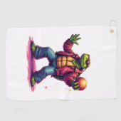 美容タートルディスコTシャツ ゴルフタオル (横)