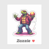 美容タートルディスコTシャツ シール (シート)