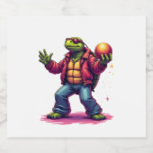 美容タートルディスコTシャツ スパークリングワインラベル (シングルラベル)