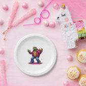 美容タートルディスコTシャツ ペーパープレート (パーティー)