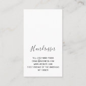 美容パーソナライズされた用櫛と理容師 名刺 (裏面)