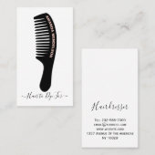 美容パーソナライズされた用櫛と理容師 名刺 (正面/裏面)