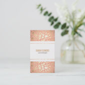 美容フェイク金ゴールドリーフピーチサンゴ 名刺 (スタンド正面)