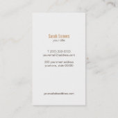 美容フェイク金ゴールドリーフピーチサンゴ 名刺 (裏面)