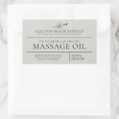 美容マッサージオイル灰色製品成分ラベル 長方形シール (バッグ)