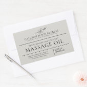 美容マッサージオイル灰色製品成分ラベル 長方形シール (封筒)