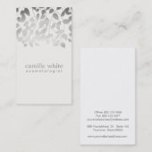 美容学シルバーフォイルエンボスルック離れスグレー 名刺 (正面/裏面)