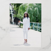 美容学校卒業おめでとう 箔招待状 (裏面)