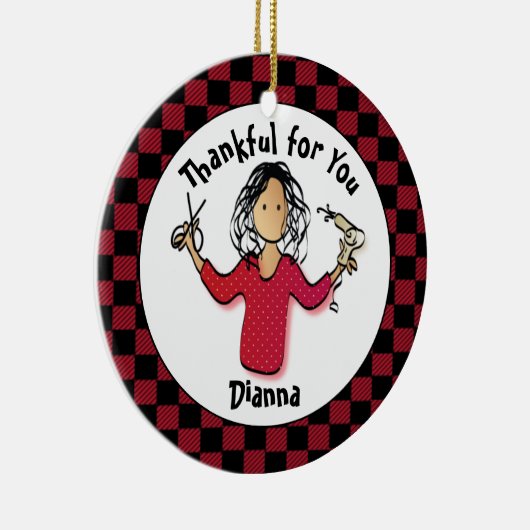 美容師おもしろいギフト – サンキューボーティシャンアイディア セラミックオーナメント (右)