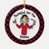 美容師おもしろいギフト – サンキューボーティシャンアイディア セラミックオーナメント (正面)