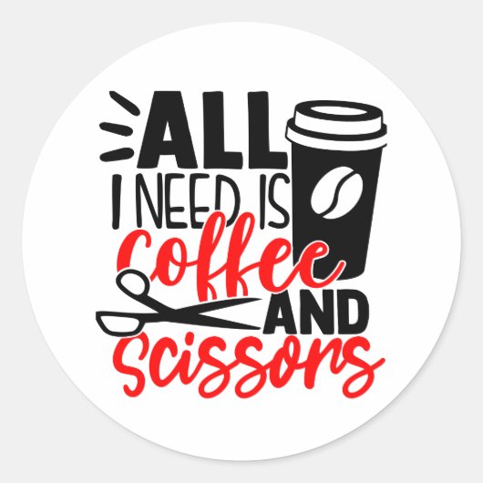 美容師おもしろいヘアサロンスタイリスト美容師 ラウンドシール (正面)