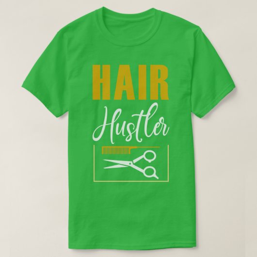 美容師おもしろいヘアスタイリスト Tシャツ (デザイン正面)