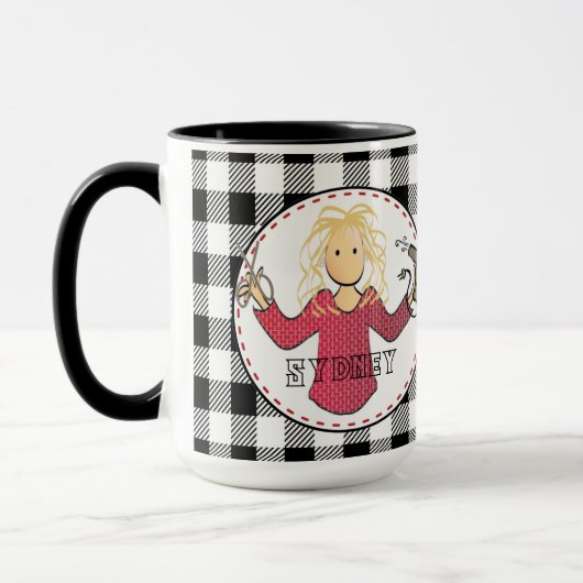 美容師おもしろいボーティシアンブロンド漫画のギフト マグカップ (左)