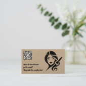 美容師おもしろいメイクアップQR 名刺 (スタンド正面)