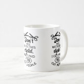 美容師おもしろい理容師、美容師、美容師 コーヒーマグカップ (正面右)