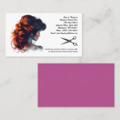 美容師およびサロン名刺 名刺 (正面/裏面)