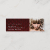 美容師およびサロン スキニー名刺 (裏面)