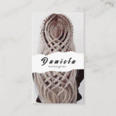 美容師かわいいシザーミニマル赤面ピンク 名刺 (正面)