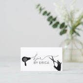 美容師かわいいタイポグラフィミニマルサロン 名刺 (スタンド正面)