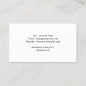 美容師かわいいピンクの美容師 名刺 (裏面)