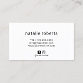 美容師かわいい手描きヘアフレームサロン 名刺 (裏面)