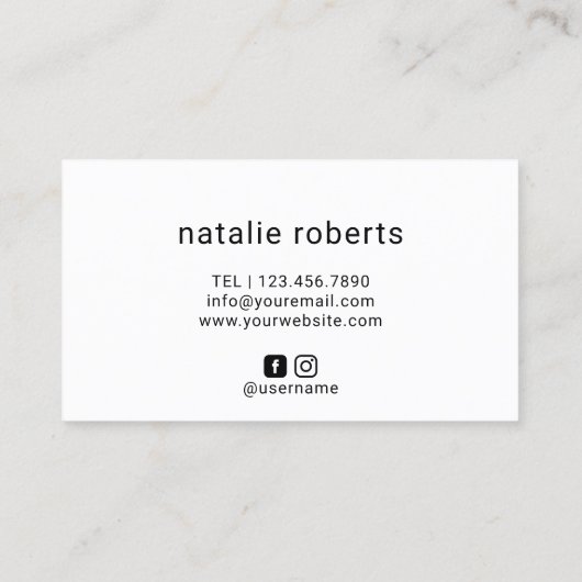 美容師かわいい手描きヘアフレームサロン 名刺 (裏面)