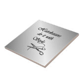 美容師がスタイルで行う タイル (側面)