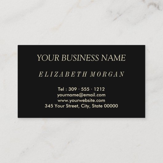 美容師が黒く美しい赤フローラ 名刺 (裏面)