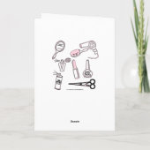 美容師くるみ割りハッピーバースデー カード (裏面)