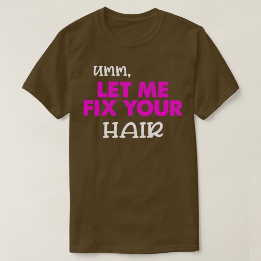 美容師ことわざ髪型フリース Tシャツ (デザイン正面)