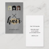 美容師とキスのヘアピン 名刺 (正面/裏面)