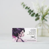 美容師とサロン 名刺 (スタンド正面)