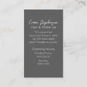 美容師とメイクアップアーティストの名刺 名刺 (裏面)