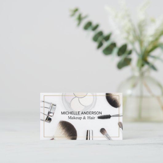 美容師とメイクアップアーティスト 名刺 (スタンド正面)