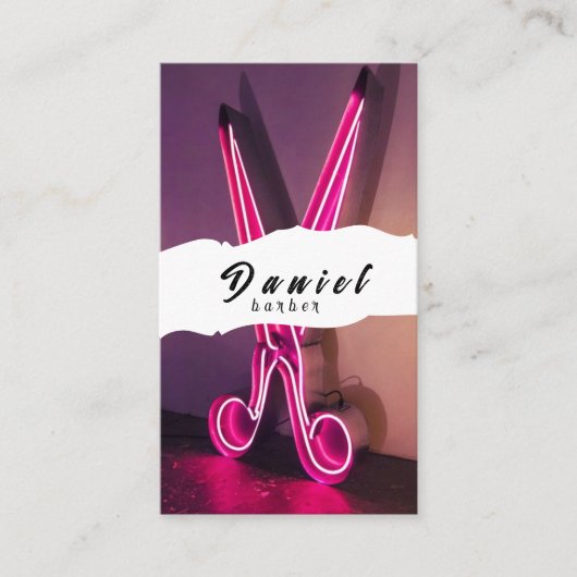 美容師と理容師 – 目立つスタイル 名刺 (正面)