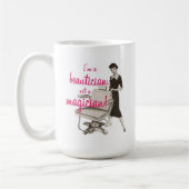 美容師ない手品師のマグ コーヒーマグカップ (左)