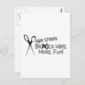 美容師のおもしろい ポストカード (正面/裏面)