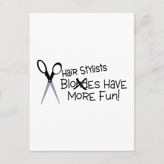 美容師のおもしろい ポストカード (正面)